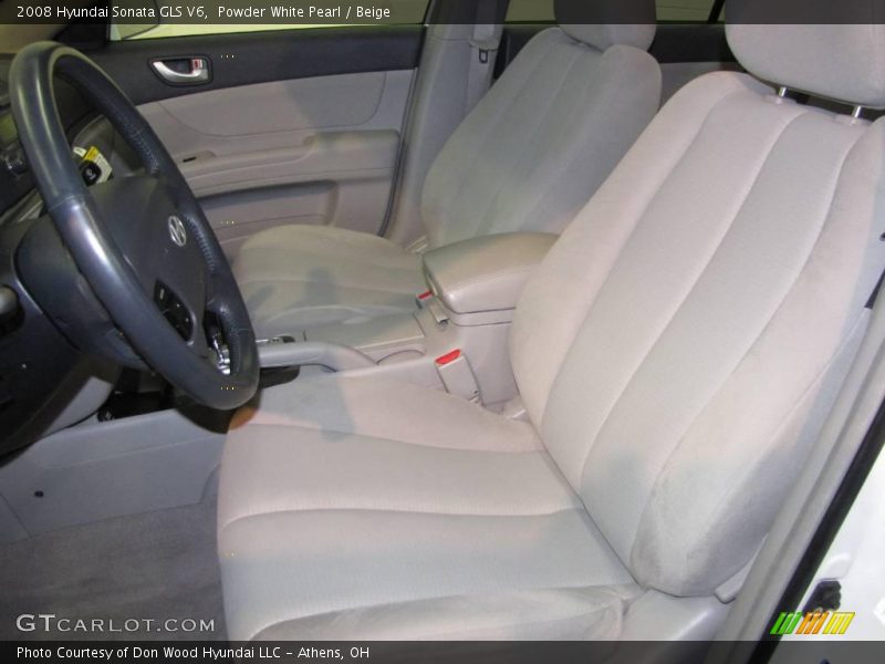 Powder White Pearl / Beige 2008 Hyundai Sonata GLS V6
