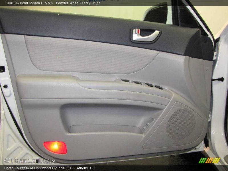 Powder White Pearl / Beige 2008 Hyundai Sonata GLS V6