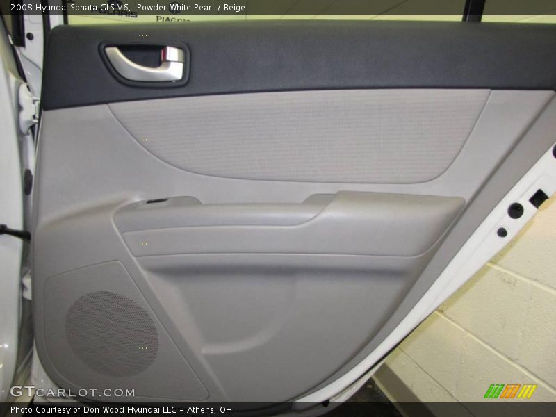 Powder White Pearl / Beige 2008 Hyundai Sonata GLS V6
