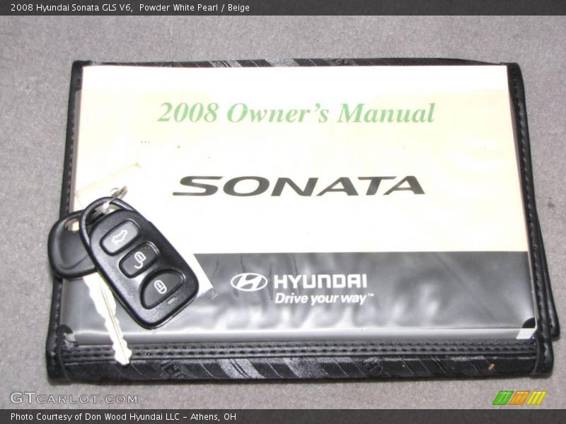 Powder White Pearl / Beige 2008 Hyundai Sonata GLS V6
