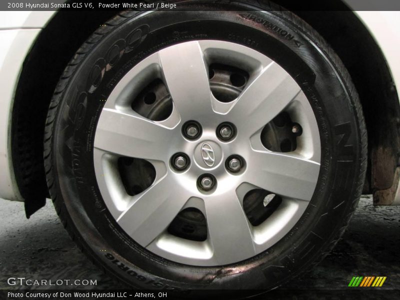 Powder White Pearl / Beige 2008 Hyundai Sonata GLS V6