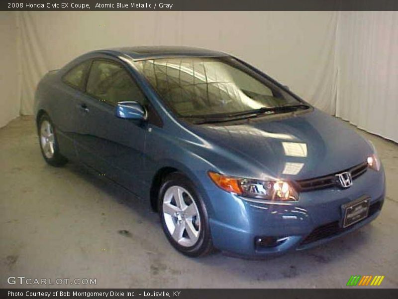 Atomic Blue Metallic / Gray 2008 Honda Civic EX Coupe