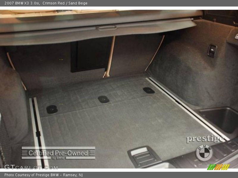 Crimson Red / Sand Beige 2007 BMW X3 3.0si