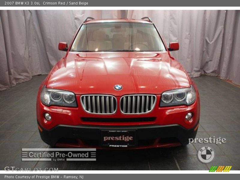 Crimson Red / Sand Beige 2007 BMW X3 3.0si
