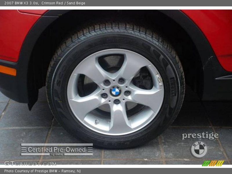 Crimson Red / Sand Beige 2007 BMW X3 3.0si
