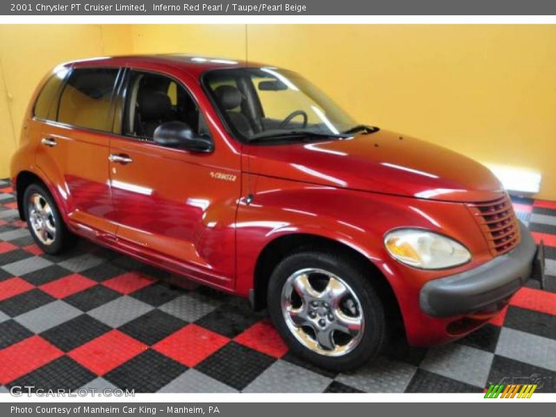 Inferno Red Pearl / Taupe/Pearl Beige 2001 Chrysler PT Cruiser Limited