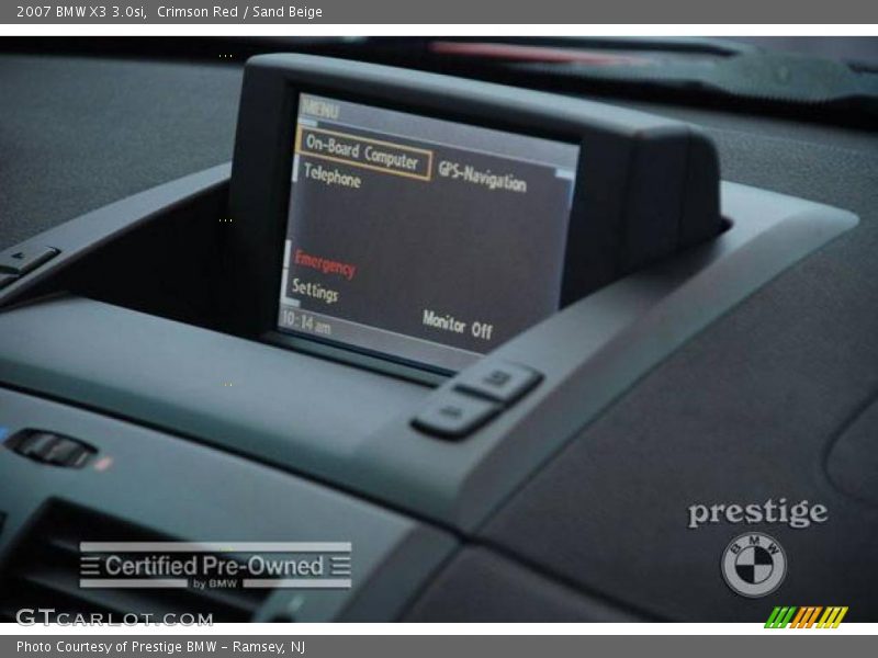 Crimson Red / Sand Beige 2007 BMW X3 3.0si