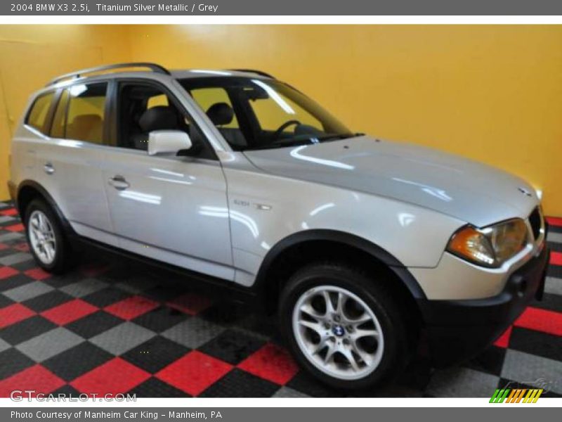 Titanium Silver Metallic / Grey 2004 BMW X3 2.5i