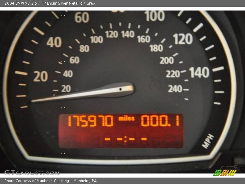 Titanium Silver Metallic / Grey 2004 BMW X3 2.5i