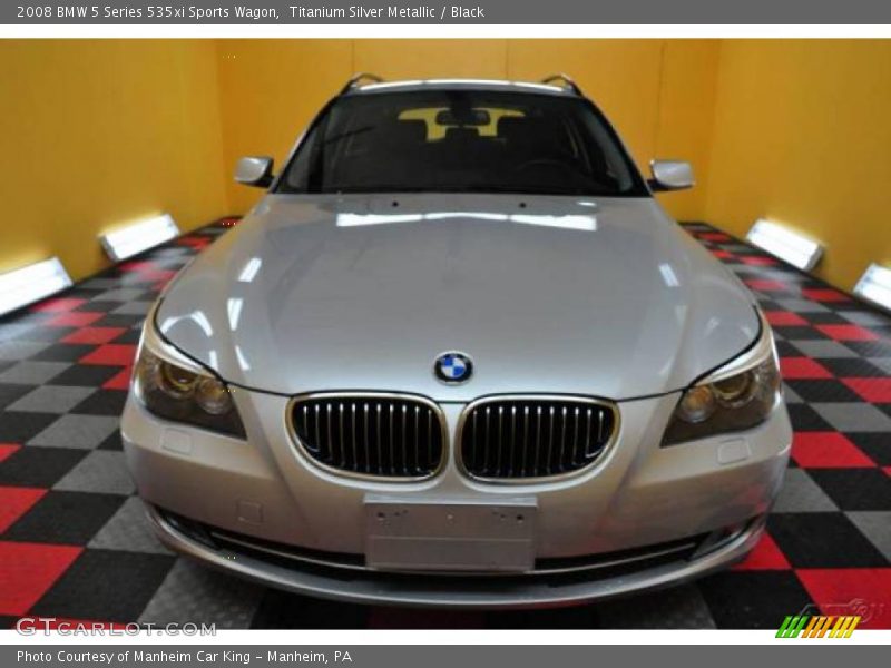 Titanium Silver Metallic / Black 2008 BMW 5 Series 535xi Sports Wagon