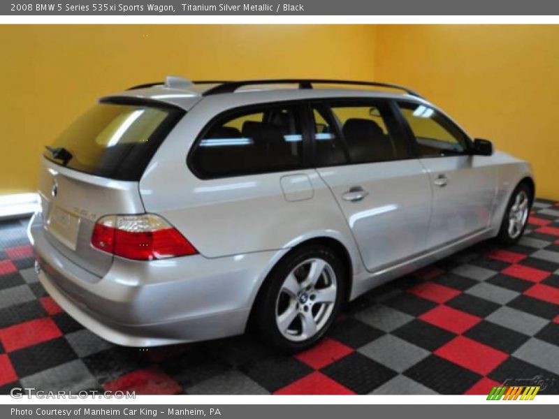 Titanium Silver Metallic / Black 2008 BMW 5 Series 535xi Sports Wagon
