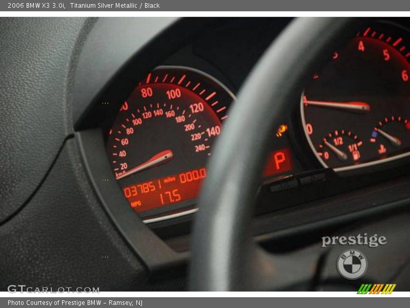 Titanium Silver Metallic / Black 2006 BMW X3 3.0i