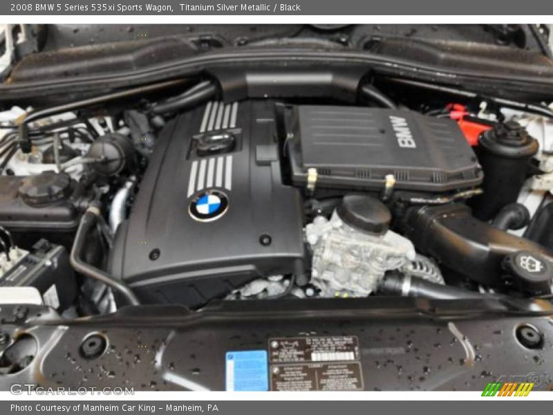 Titanium Silver Metallic / Black 2008 BMW 5 Series 535xi Sports Wagon