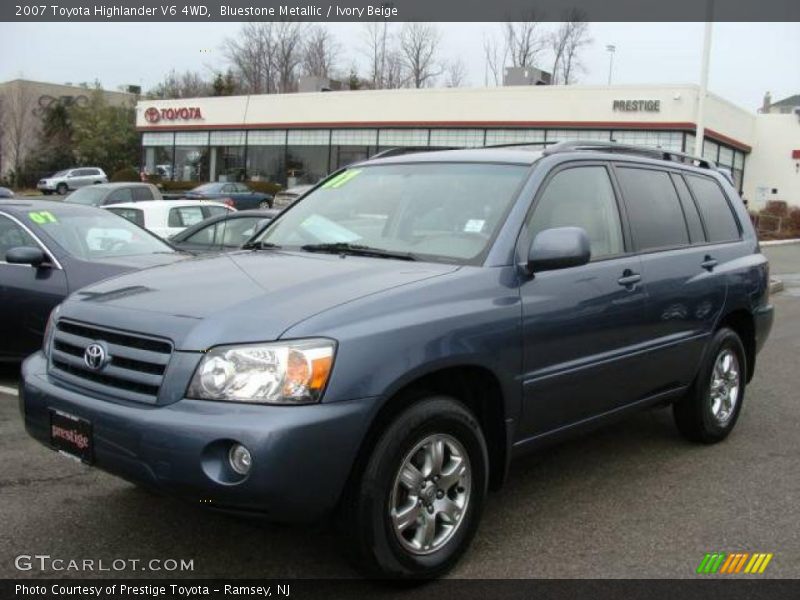 Bluestone Metallic / Ivory Beige 2007 Toyota Highlander V6 4WD
