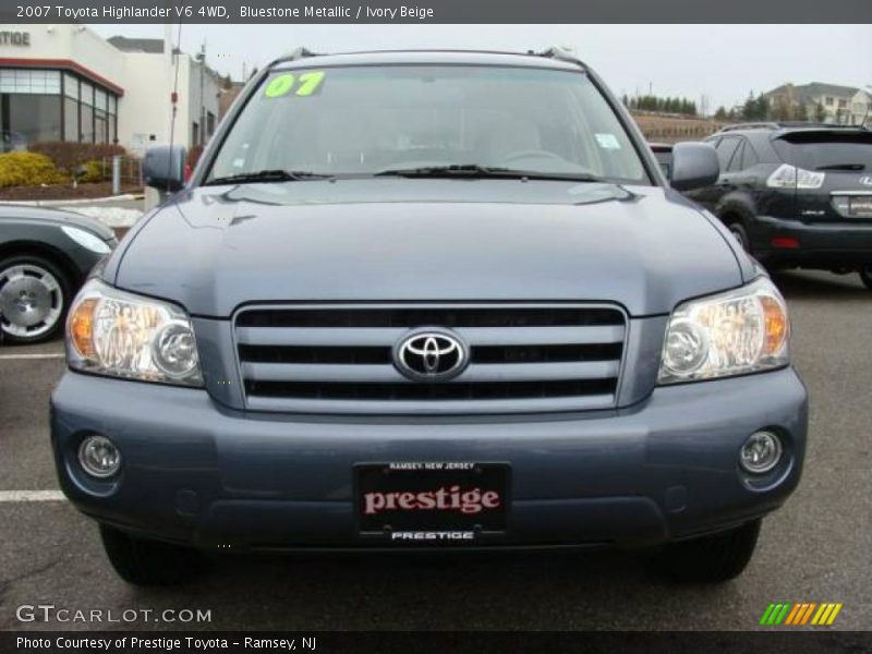 Bluestone Metallic / Ivory Beige 2007 Toyota Highlander V6 4WD