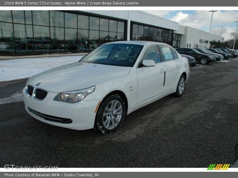 Alpine White / Cream Beige Dakota Leather 2009 BMW 5 Series 535xi Sedan