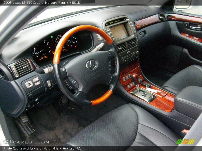 Mercury Metallic / Black 2005 Lexus LS 430 Sedan