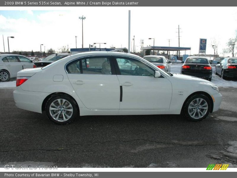 Alpine White / Cream Beige Dakota Leather 2009 BMW 5 Series 535xi Sedan