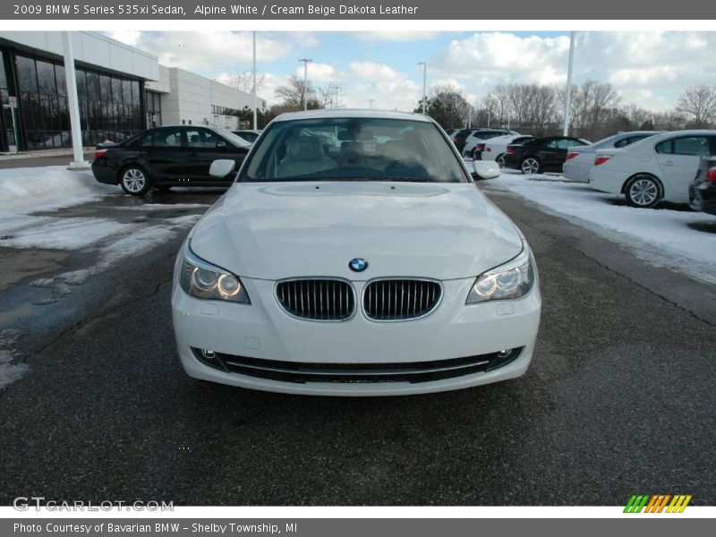 Alpine White / Cream Beige Dakota Leather 2009 BMW 5 Series 535xi Sedan