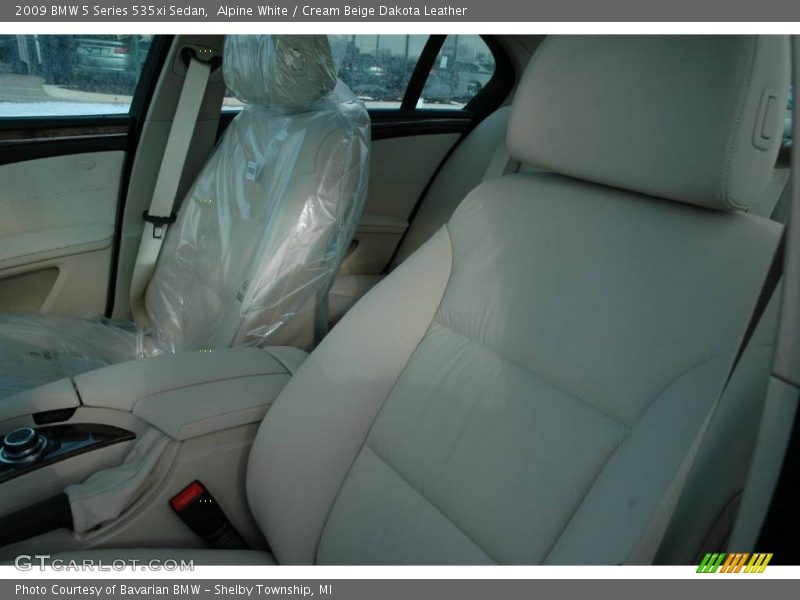 Alpine White / Cream Beige Dakota Leather 2009 BMW 5 Series 535xi Sedan