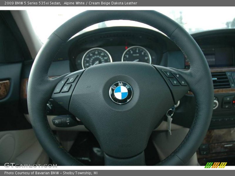 Alpine White / Cream Beige Dakota Leather 2009 BMW 5 Series 535xi Sedan