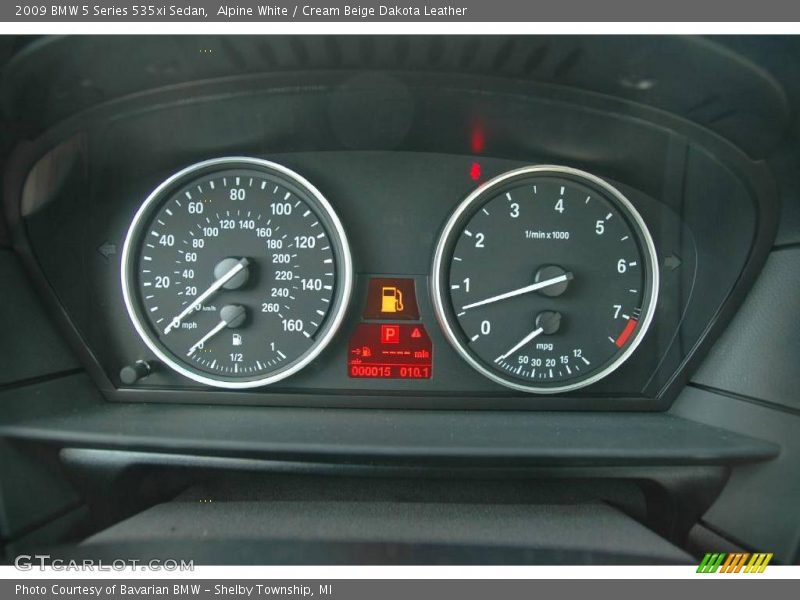 Alpine White / Cream Beige Dakota Leather 2009 BMW 5 Series 535xi Sedan