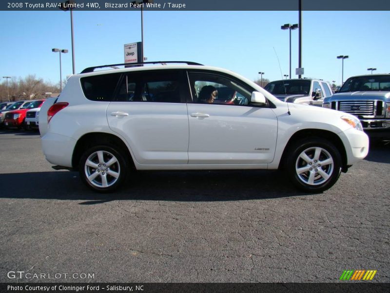 Blizzard Pearl White / Taupe 2008 Toyota RAV4 Limited 4WD