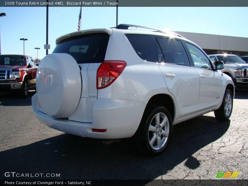 Blizzard Pearl White / Taupe 2008 Toyota RAV4 Limited 4WD