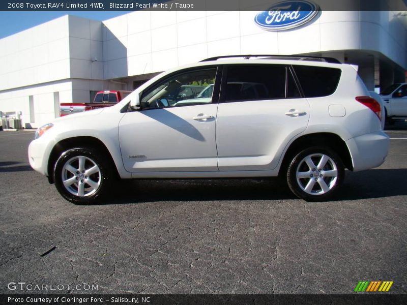 Blizzard Pearl White / Taupe 2008 Toyota RAV4 Limited 4WD