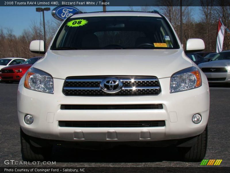 Blizzard Pearl White / Taupe 2008 Toyota RAV4 Limited 4WD