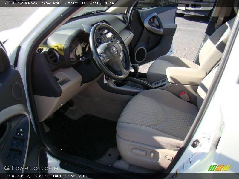 Blizzard Pearl White / Taupe 2008 Toyota RAV4 Limited 4WD