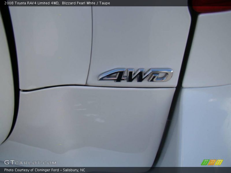 Blizzard Pearl White / Taupe 2008 Toyota RAV4 Limited 4WD