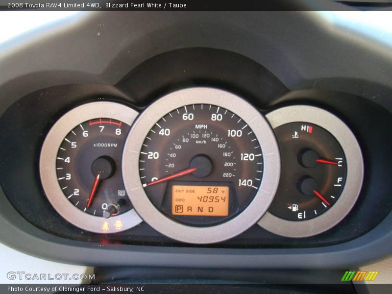 Blizzard Pearl White / Taupe 2008 Toyota RAV4 Limited 4WD