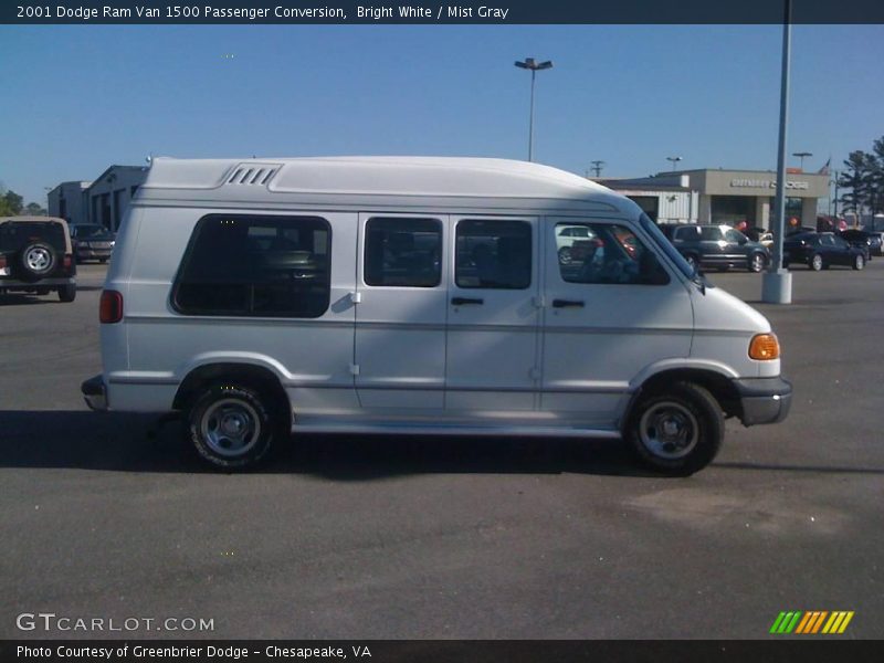 Bright White / Mist Gray 2001 Dodge Ram Van 1500 Passenger Conversion