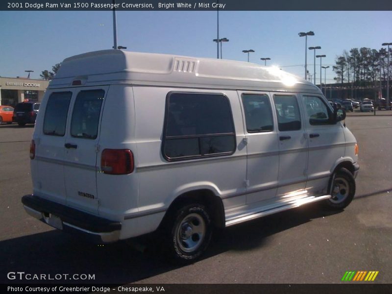 Bright White / Mist Gray 2001 Dodge Ram Van 1500 Passenger Conversion