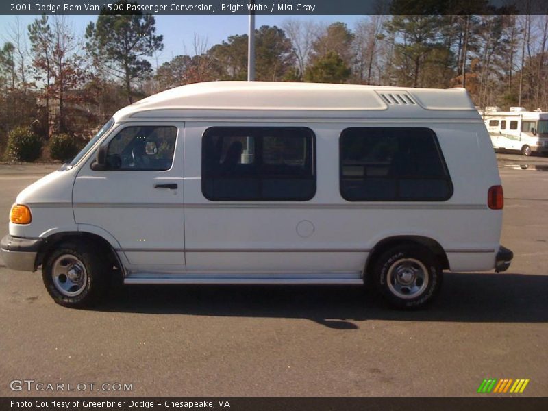 Bright White / Mist Gray 2001 Dodge Ram Van 1500 Passenger Conversion