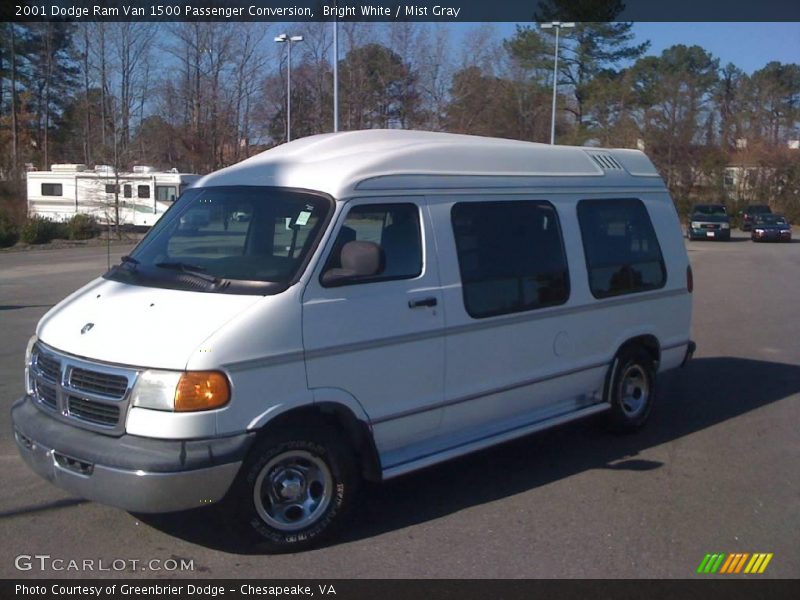 Bright White / Mist Gray 2001 Dodge Ram Van 1500 Passenger Conversion