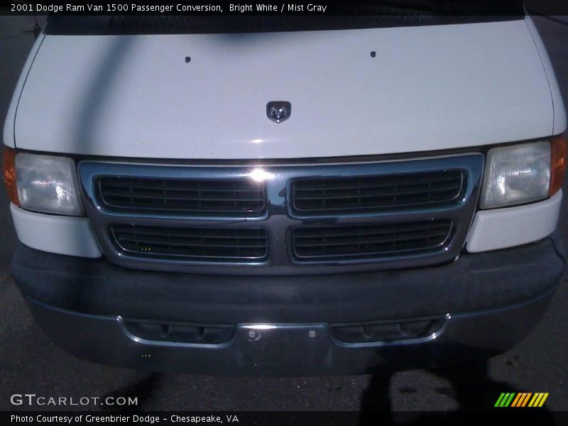 Bright White / Mist Gray 2001 Dodge Ram Van 1500 Passenger Conversion