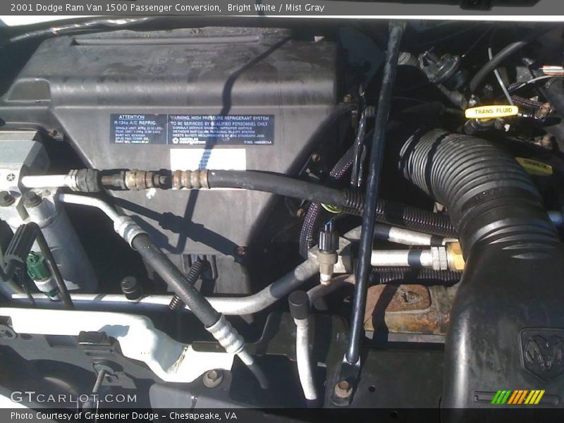 Bright White / Mist Gray 2001 Dodge Ram Van 1500 Passenger Conversion