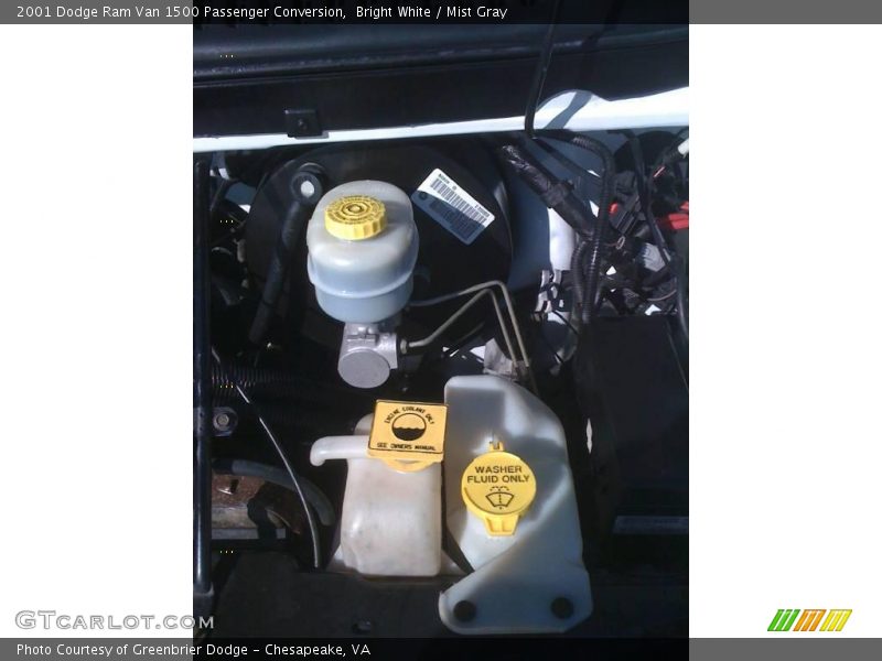 Bright White / Mist Gray 2001 Dodge Ram Van 1500 Passenger Conversion