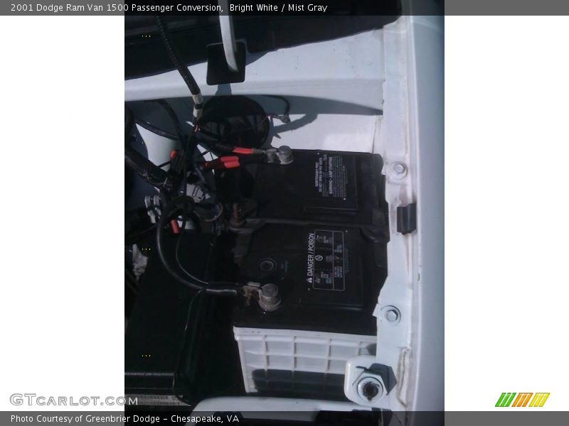 Bright White / Mist Gray 2001 Dodge Ram Van 1500 Passenger Conversion