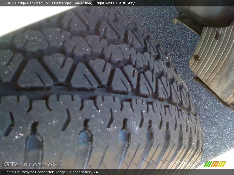 Bright White / Mist Gray 2001 Dodge Ram Van 1500 Passenger Conversion