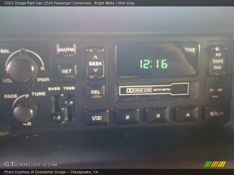 Bright White / Mist Gray 2001 Dodge Ram Van 1500 Passenger Conversion