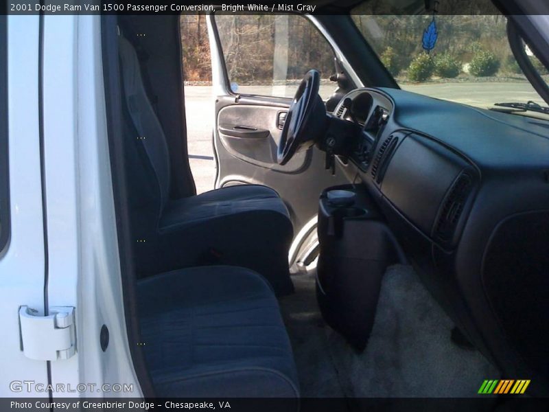 Bright White / Mist Gray 2001 Dodge Ram Van 1500 Passenger Conversion