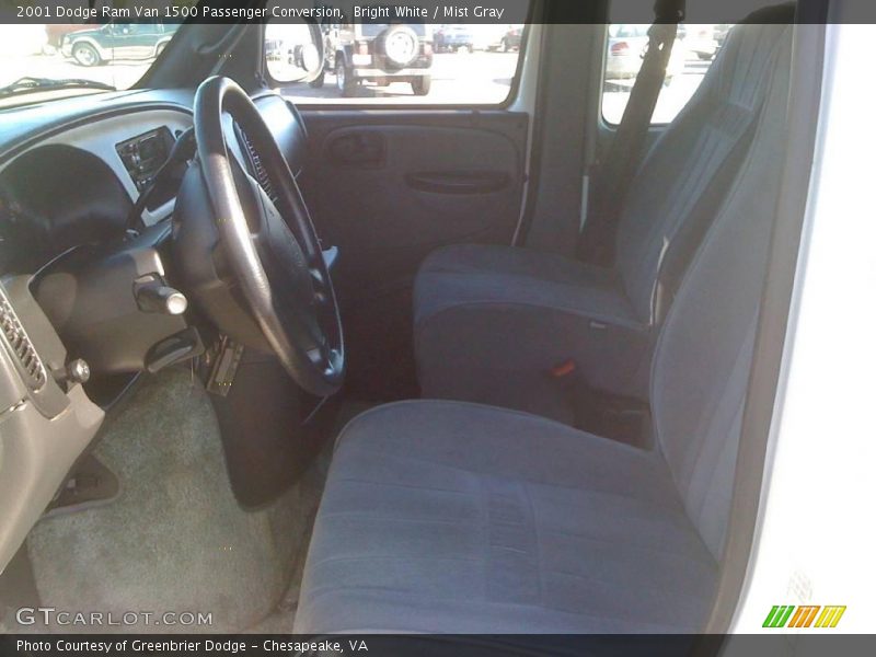 Bright White / Mist Gray 2001 Dodge Ram Van 1500 Passenger Conversion