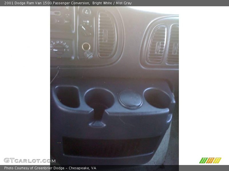 Bright White / Mist Gray 2001 Dodge Ram Van 1500 Passenger Conversion