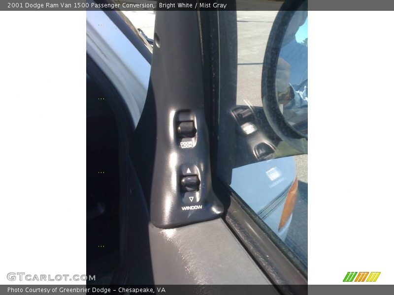 Bright White / Mist Gray 2001 Dodge Ram Van 1500 Passenger Conversion