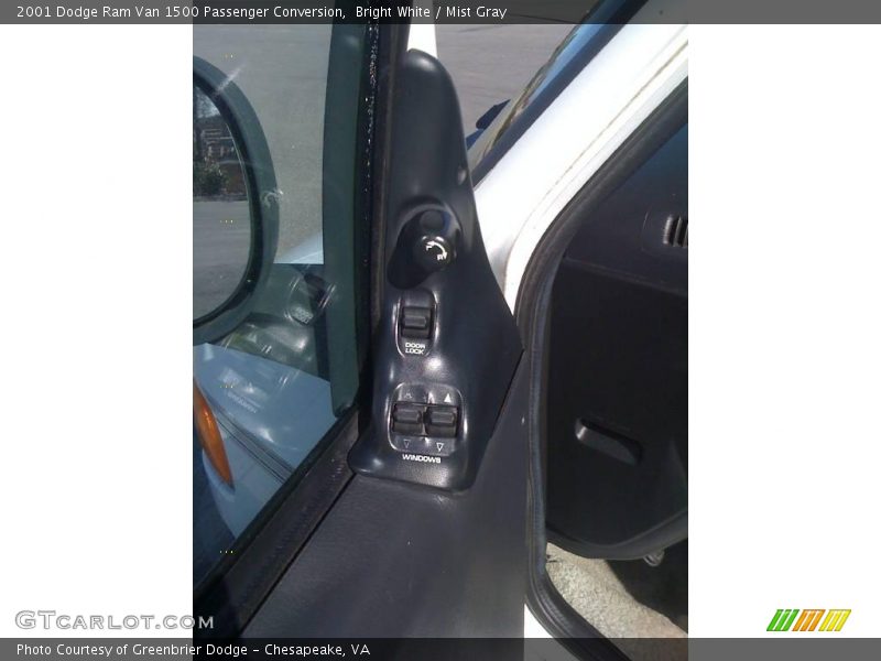 Bright White / Mist Gray 2001 Dodge Ram Van 1500 Passenger Conversion