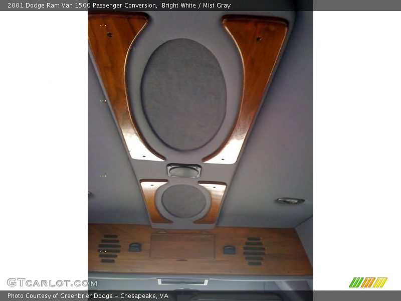 Bright White / Mist Gray 2001 Dodge Ram Van 1500 Passenger Conversion
