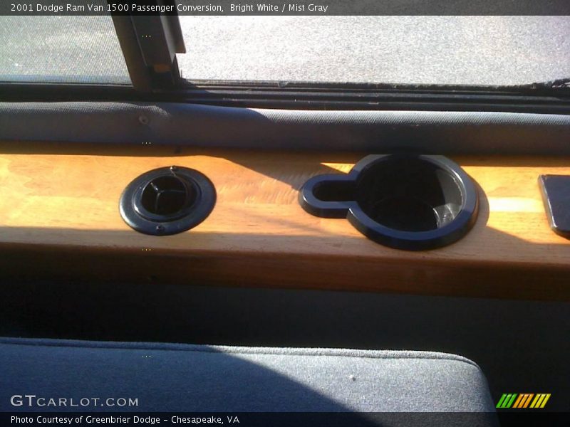 Bright White / Mist Gray 2001 Dodge Ram Van 1500 Passenger Conversion